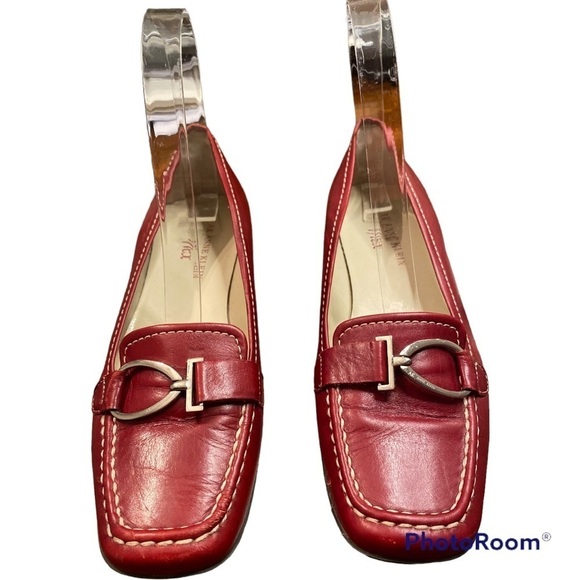 AK Anne Klein Akburt iflex cushioned red leather loather size 6 - Picture 2 of 9